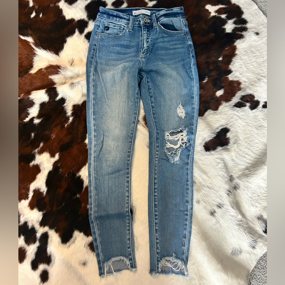 KanCan Medium Blue Ripped Skinny Jeans